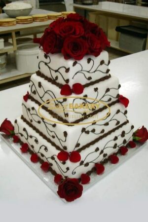 Wedding Cake Square Roses – Select Bakery