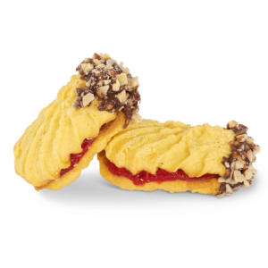 Almond Dipped Butter Cookie with Raspberry Jam – 1000 g – approx. 30 pcs.